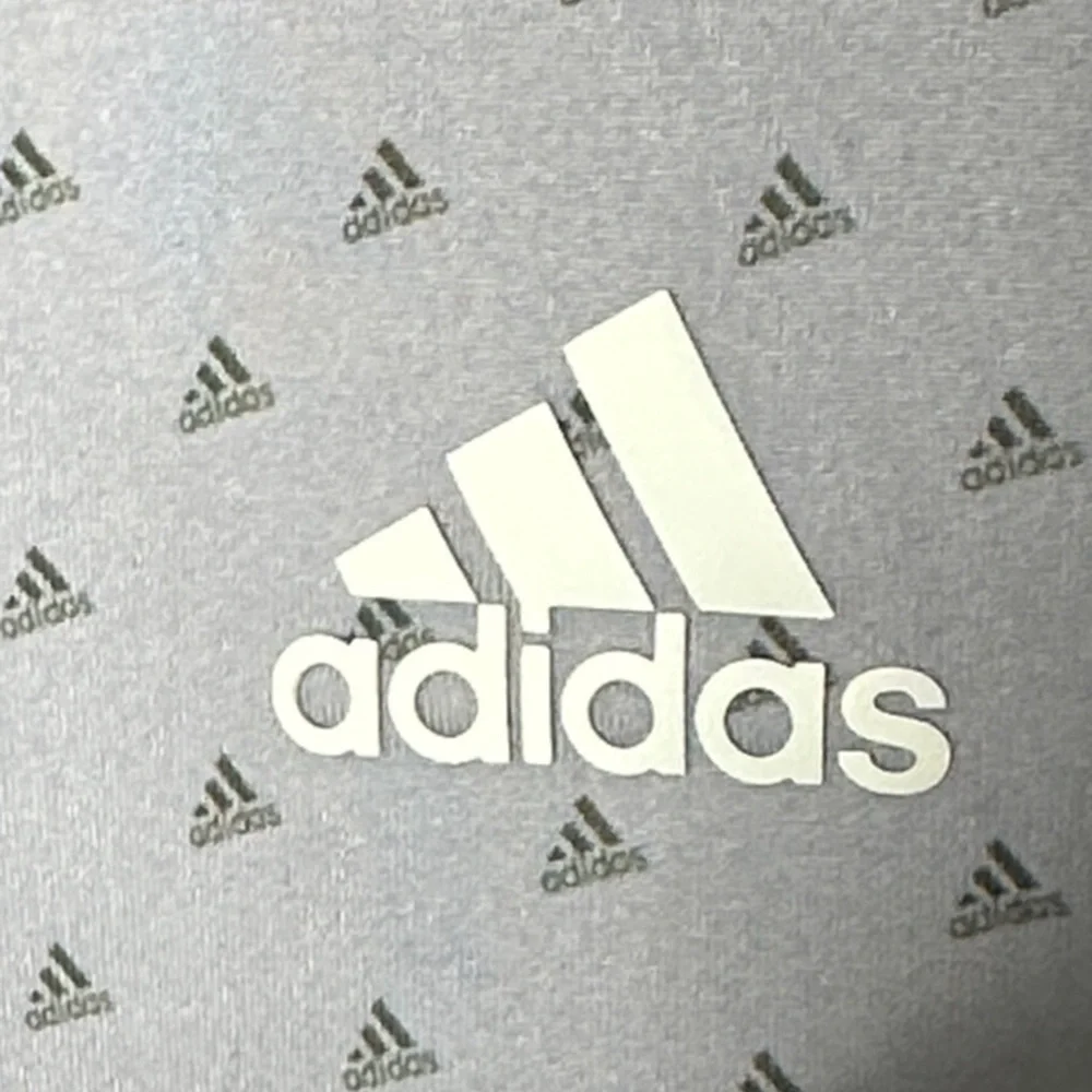 Adidas Men's Gray Polo with Pattern